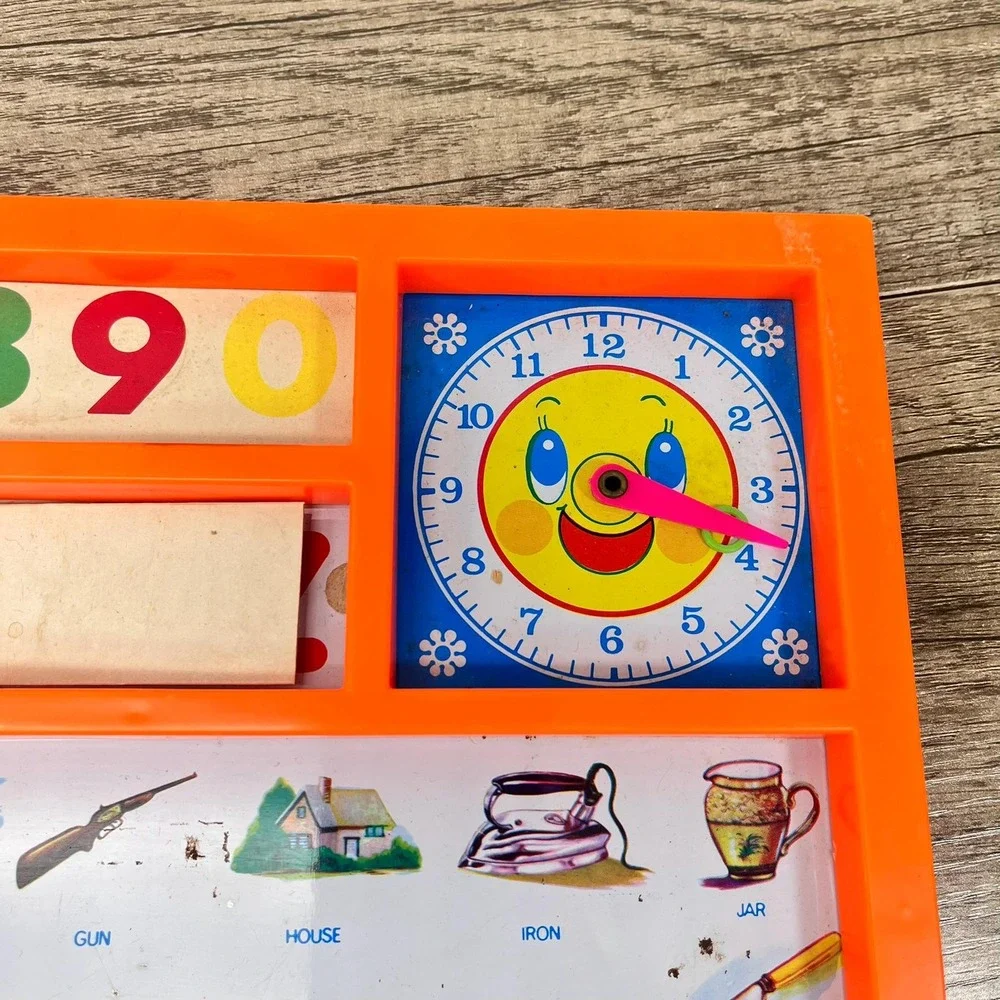 Vintage Educational Magnet Board: Nursery Decor with Letters & Numbers
